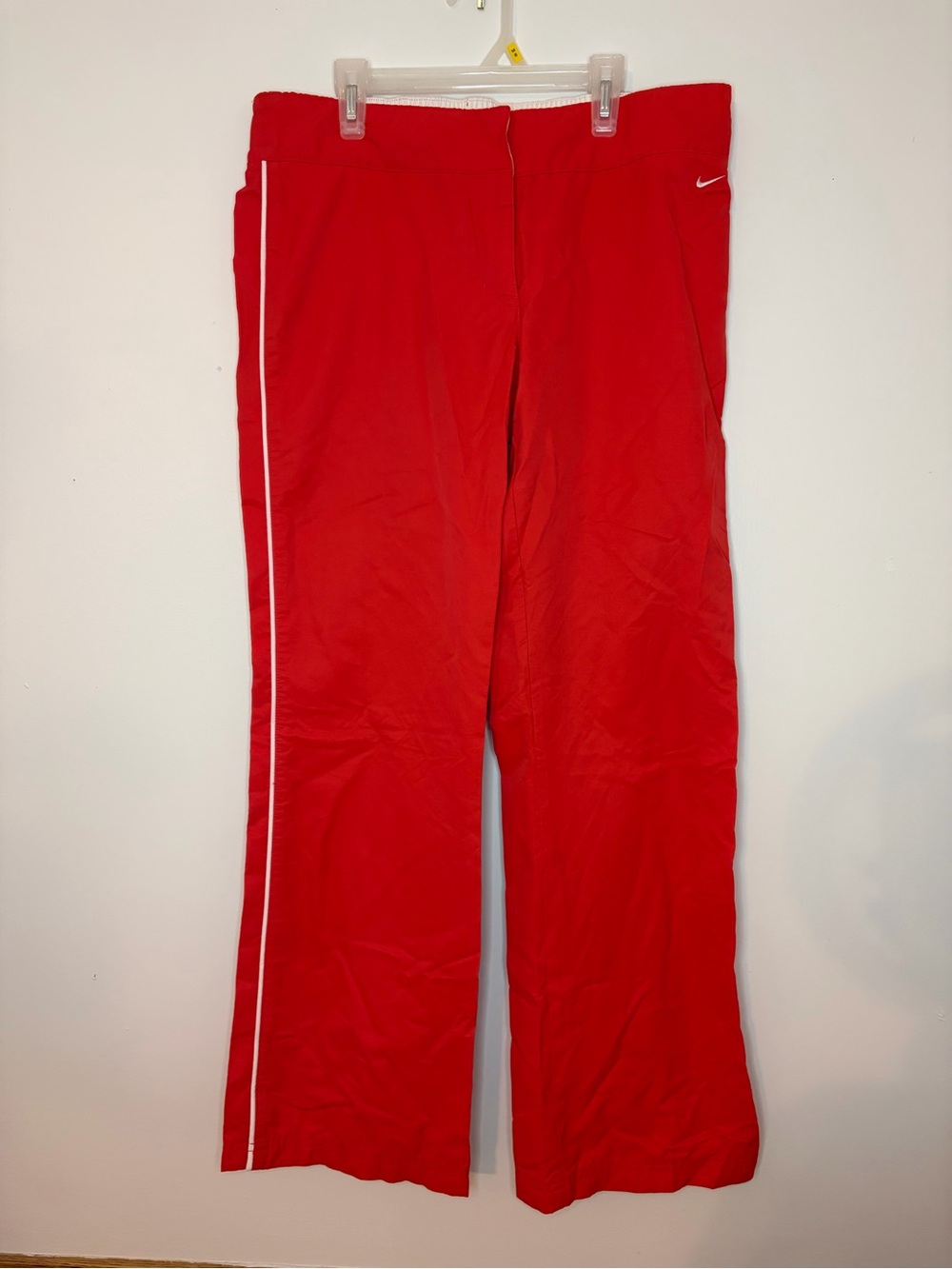 Nike Red White Snap Waist Track Pants Women’s M